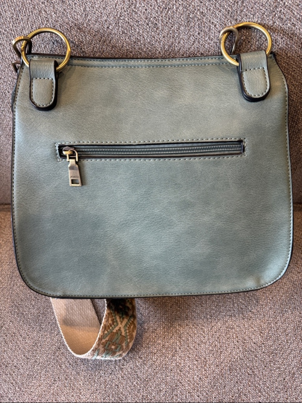 Jen & CoTeal Crossbody Shoulder Bag with Woven Strap and Tassel - Picture 5 of 12
